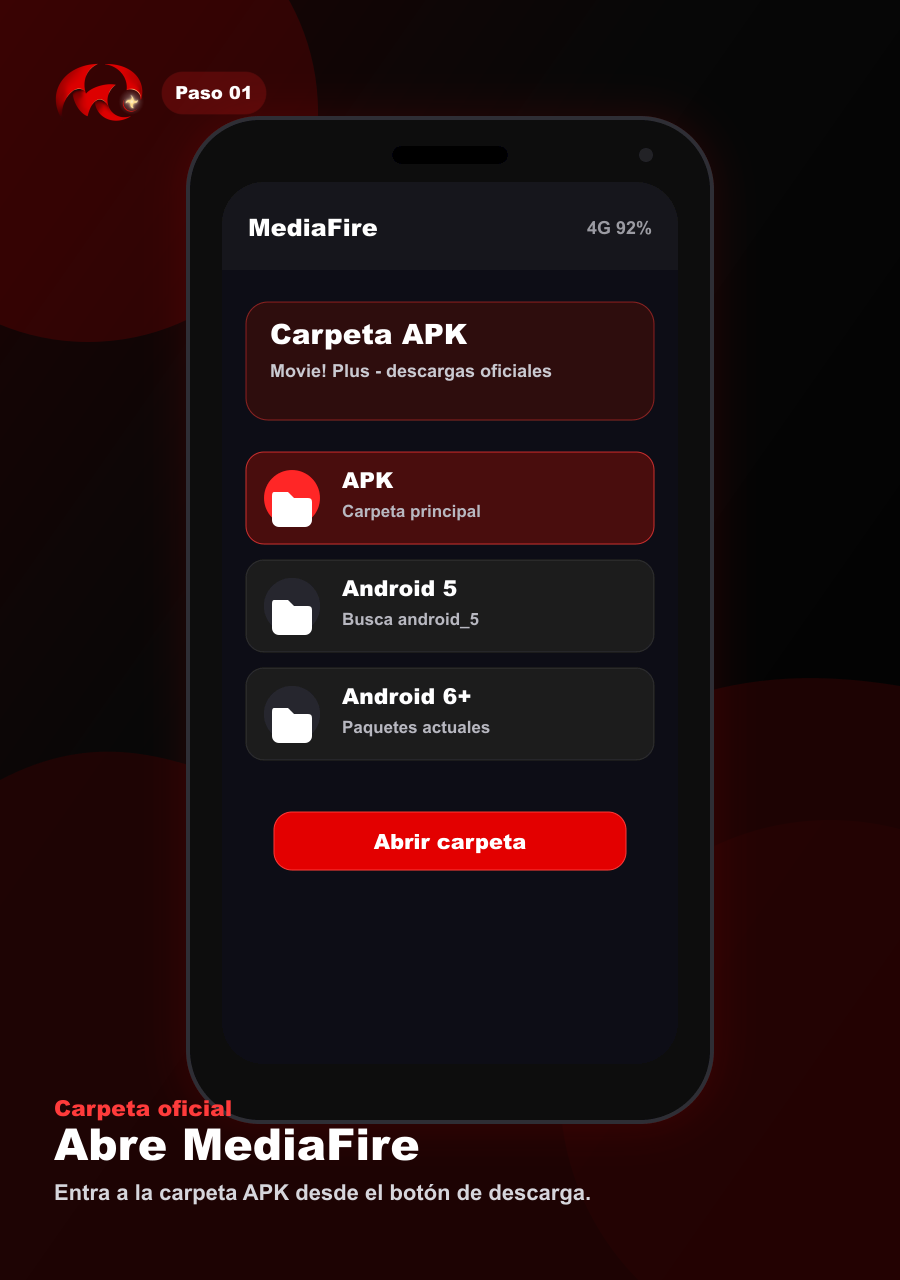 Paso 1: abrir la carpeta oficial de APK en MediaFire.